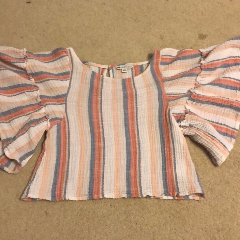 striped american eagle tee